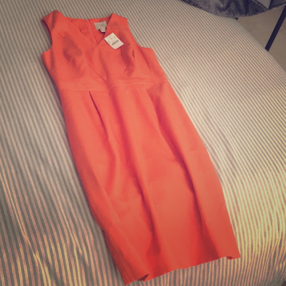 Tangerine shift dress